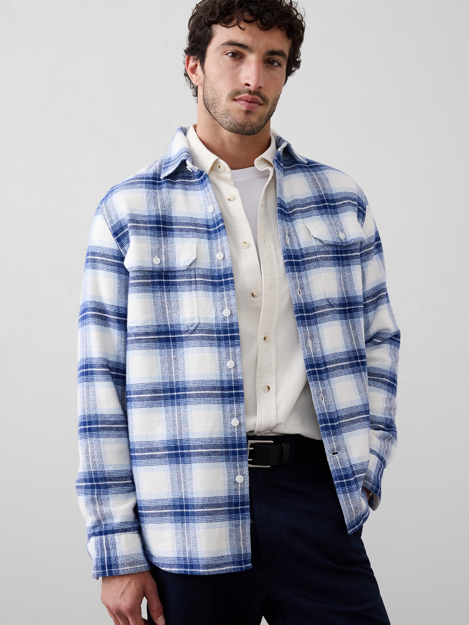 Standard-Fit Heavyweight Flannel Shirt