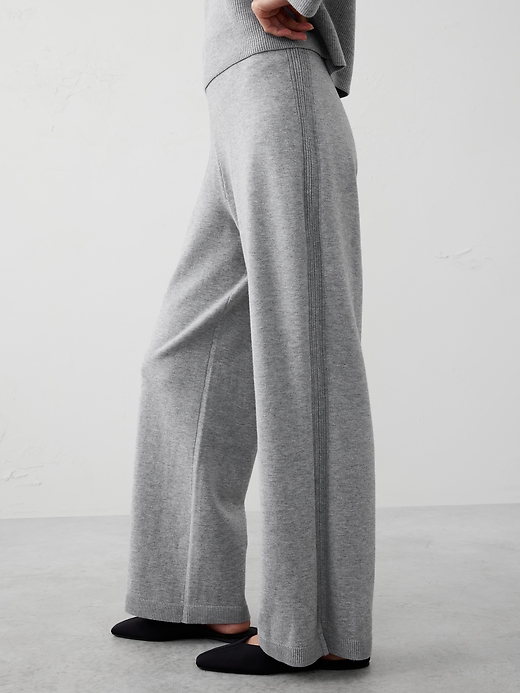 Wide-Leg Mid-Rise Pull-On Sweater Pant | Banana Republic Factory