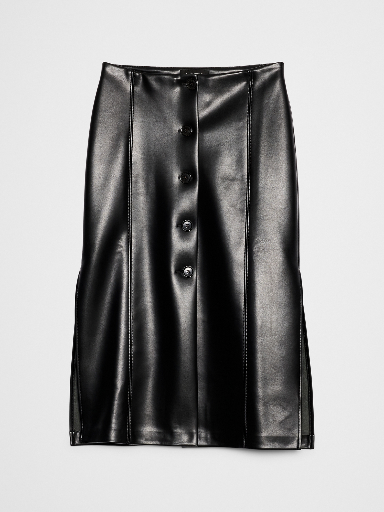 Image number 4 showing, Vegan Leather Midi Skirt