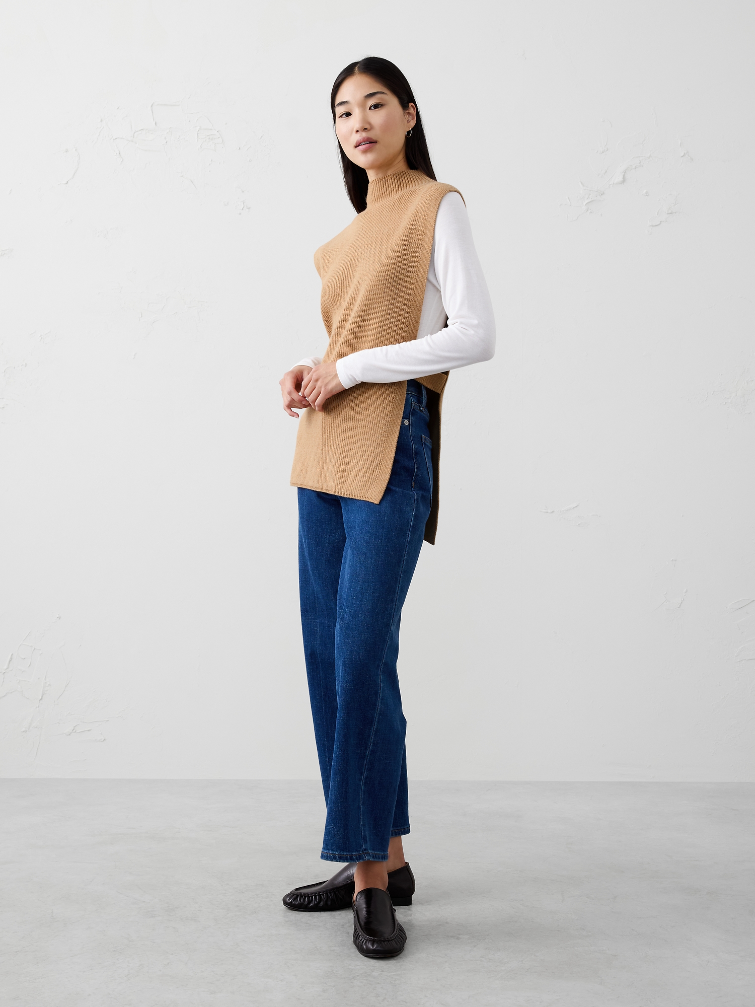 BAVOIR PONCHO EN TRICOT - Cassonade
