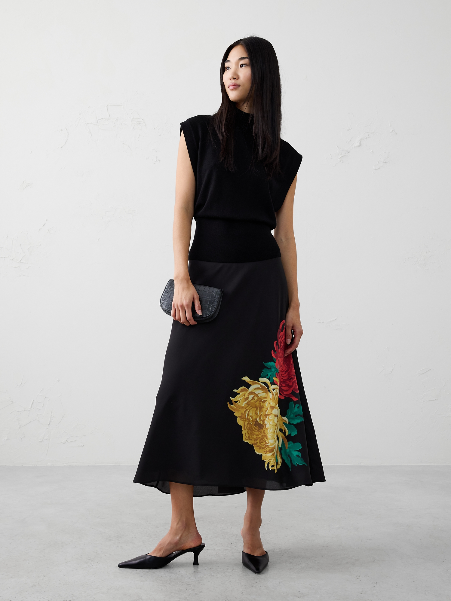 Image number 1 showing, Bias Midi Skirt