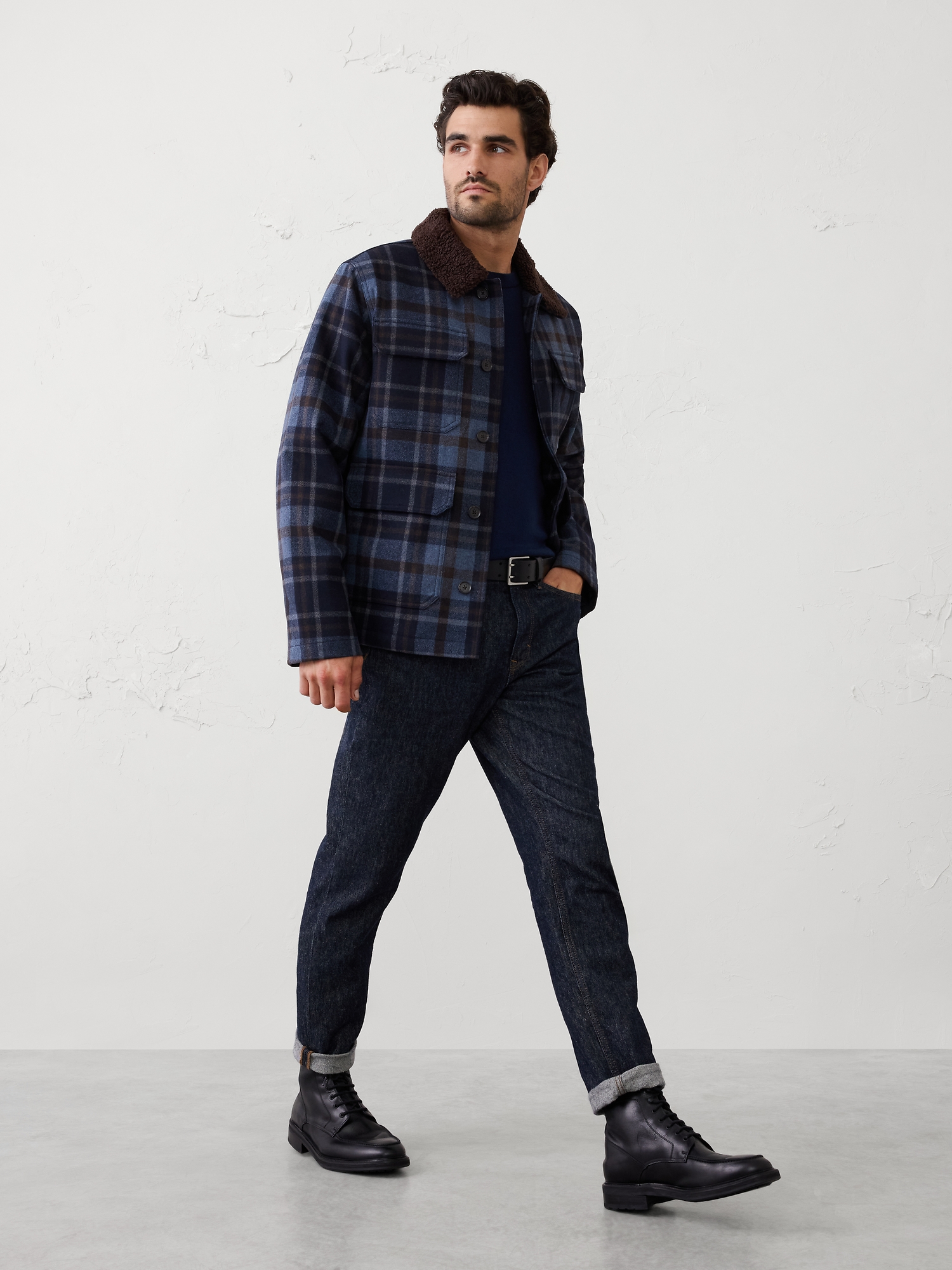 Image number 1 showing, Plaid Sherpa Jacket