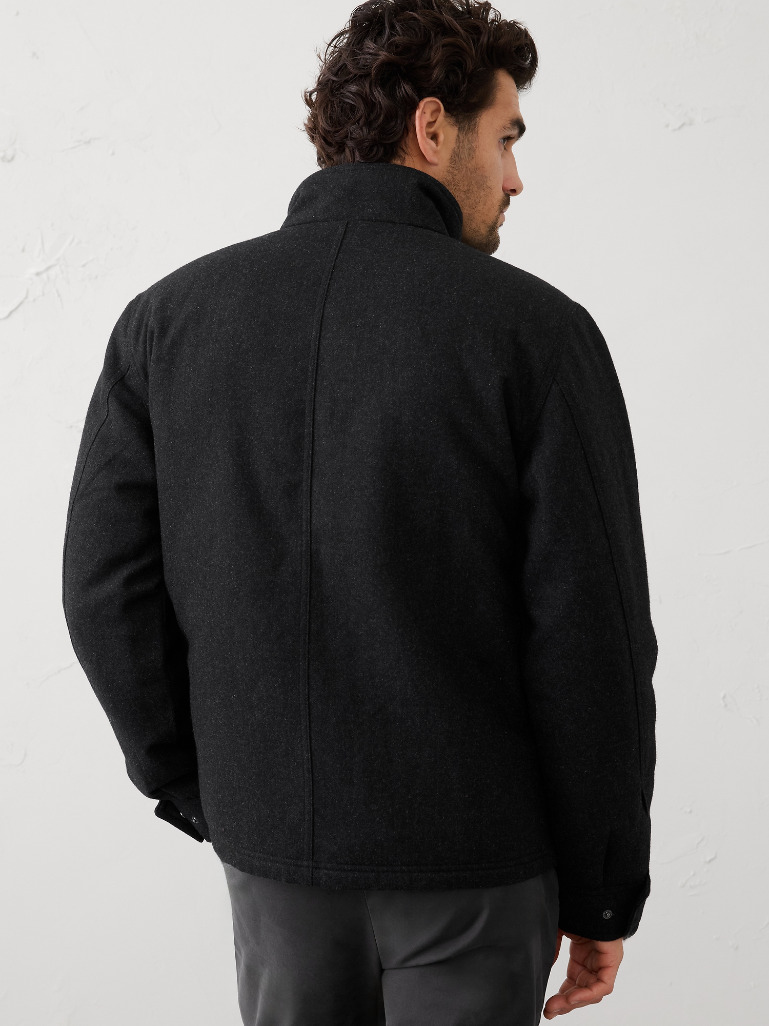 Image number 2 showing, Wool-Blend Mock-Neck Jacket