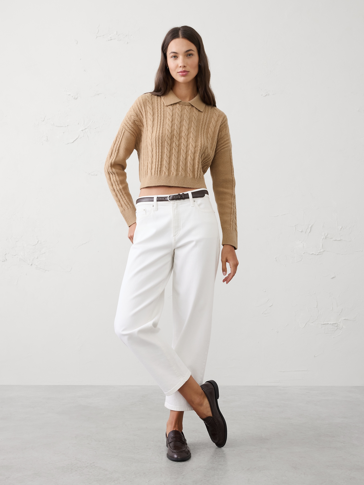 Perfectly Soft Cable Sweater - Camel