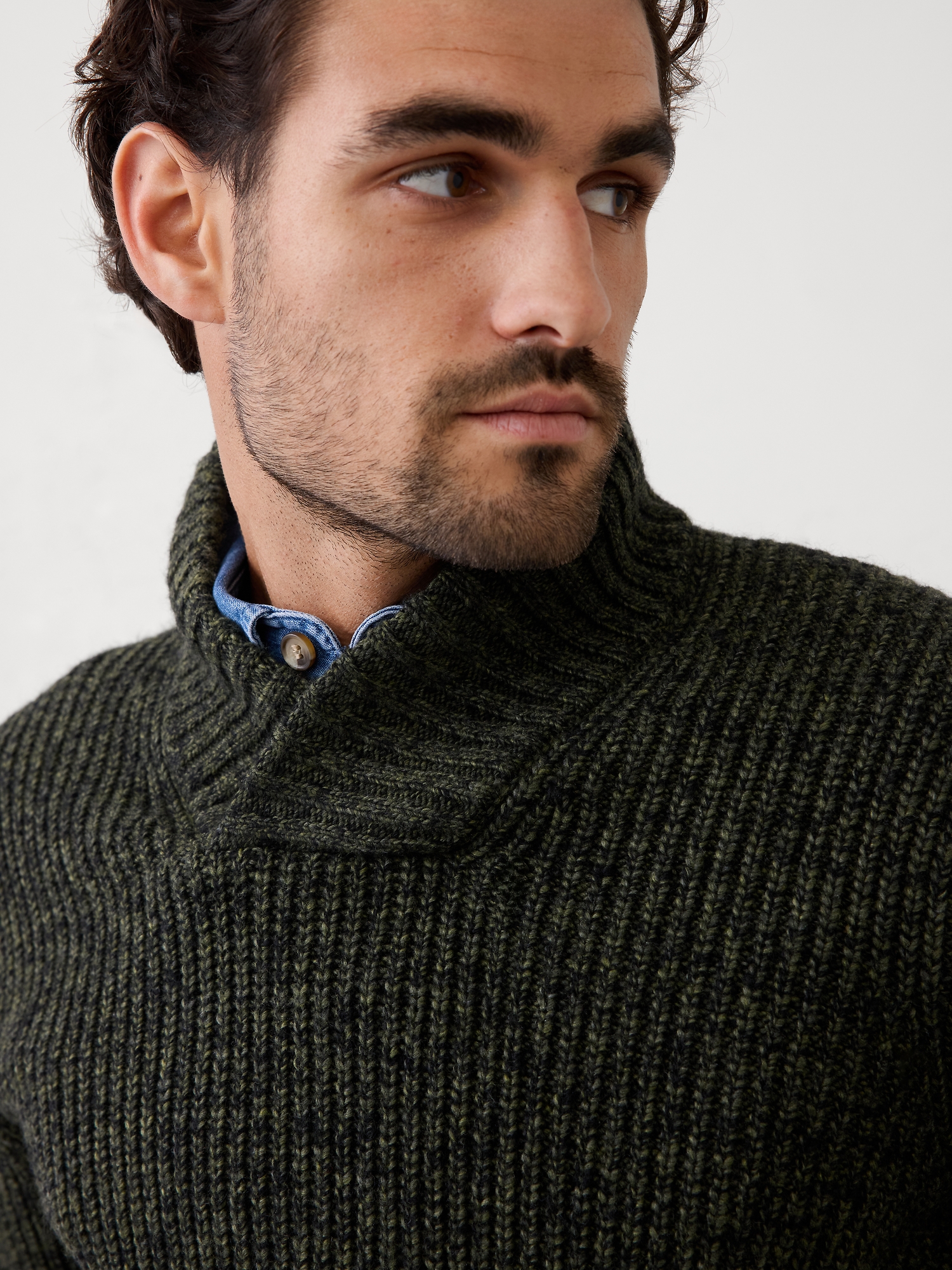 Image number 3 showing, Marled Wrap-Neck Sweater