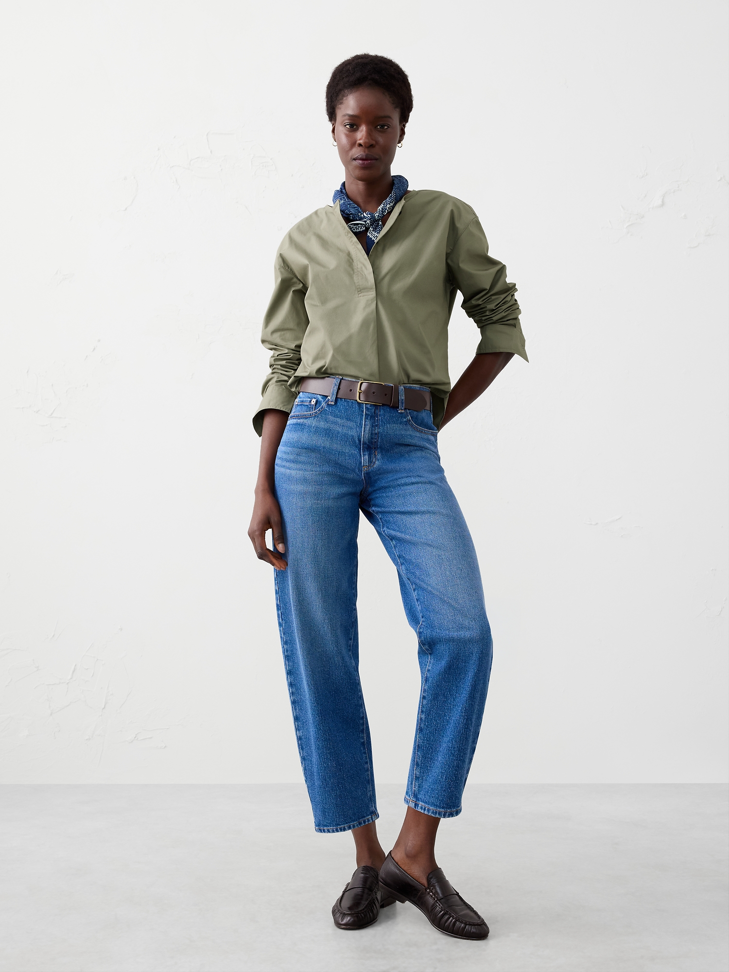 Placket Popover Shirt - Bay Leaf
