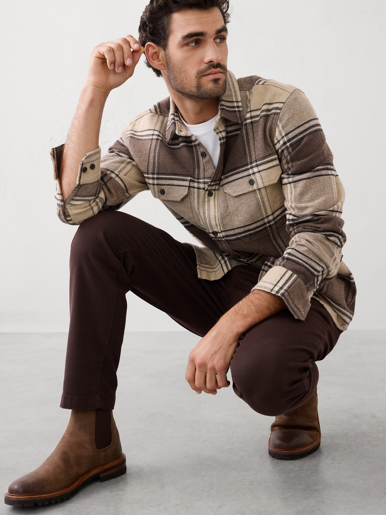 Standard-Fit Heavyweight Flannel Shirt