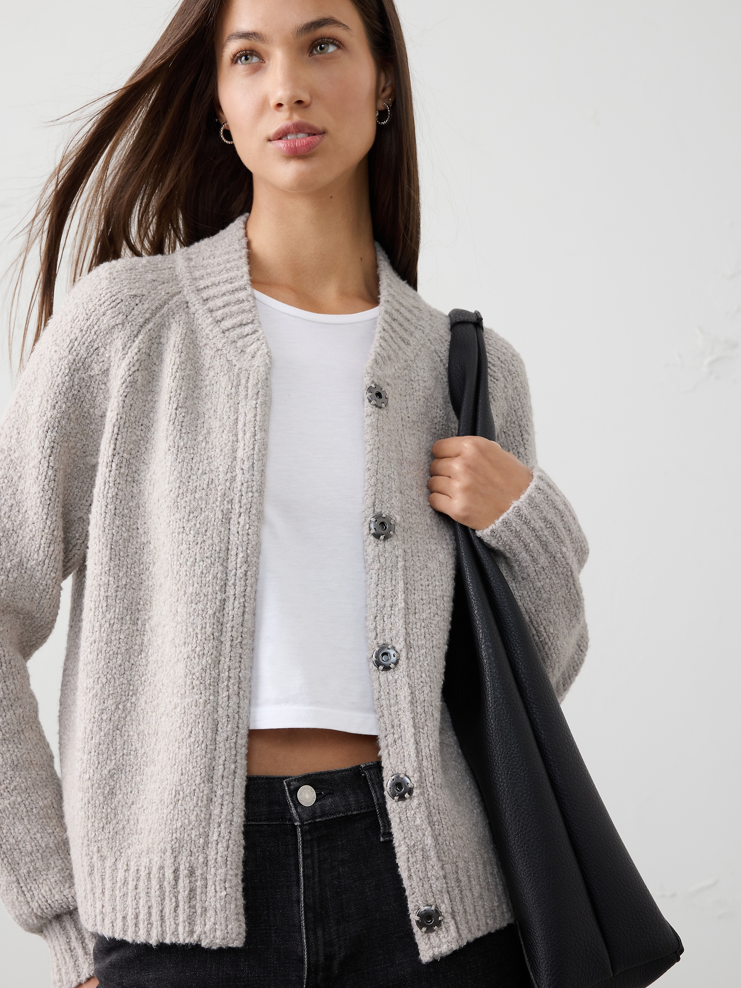 Image number 1 showing, Boucle Bomber Jacket