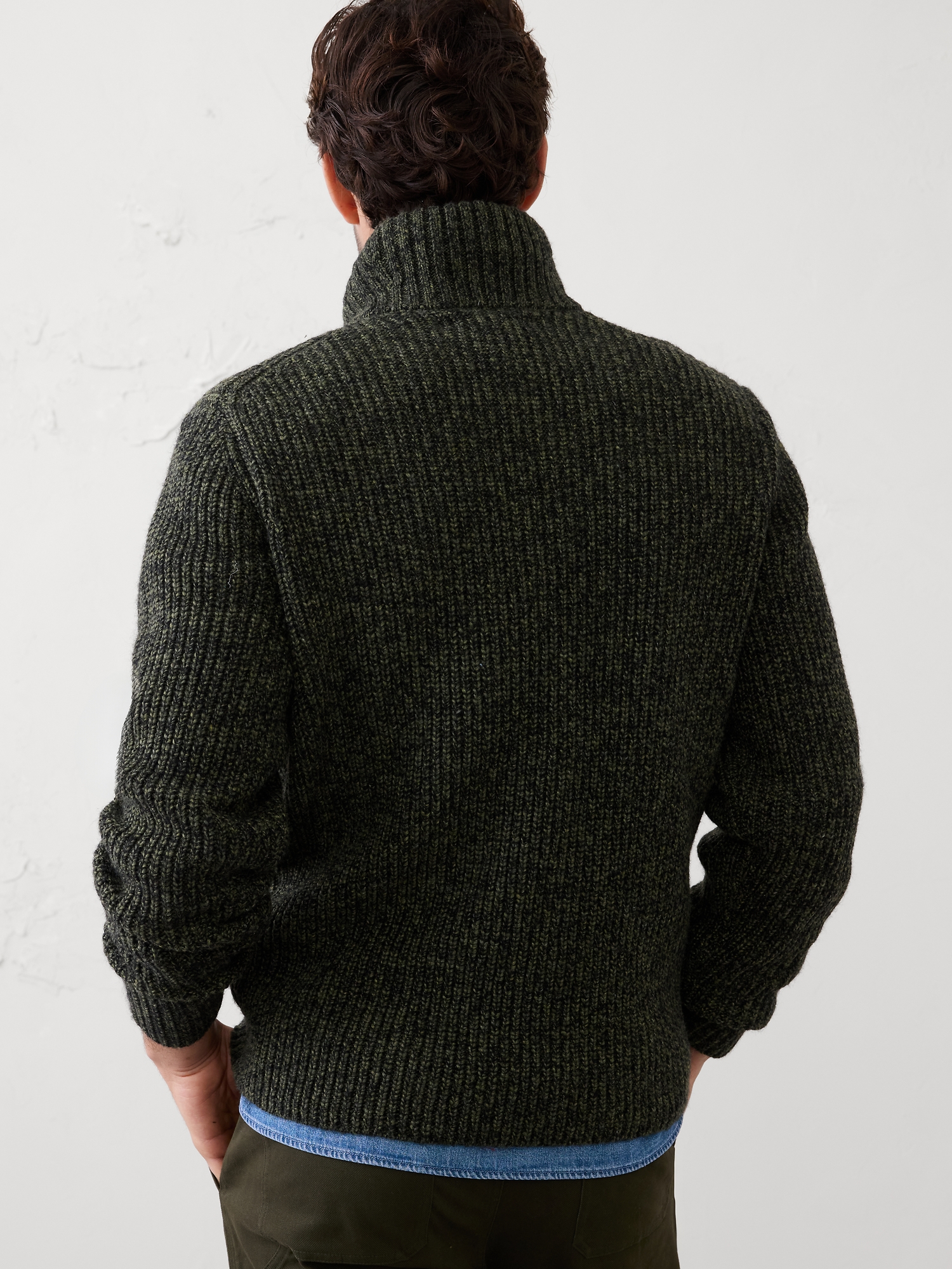 Image number 2 showing, Marled Wrap-Neck Sweater