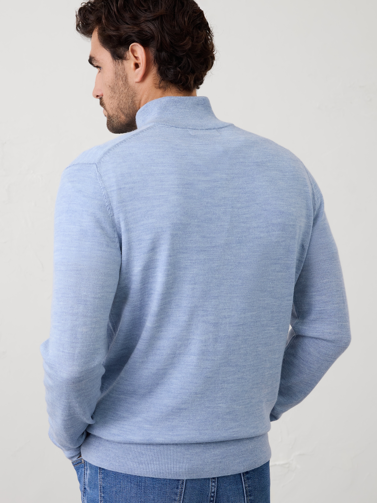 Image number 2 showing, Merino Wool Half-Zip Sweater