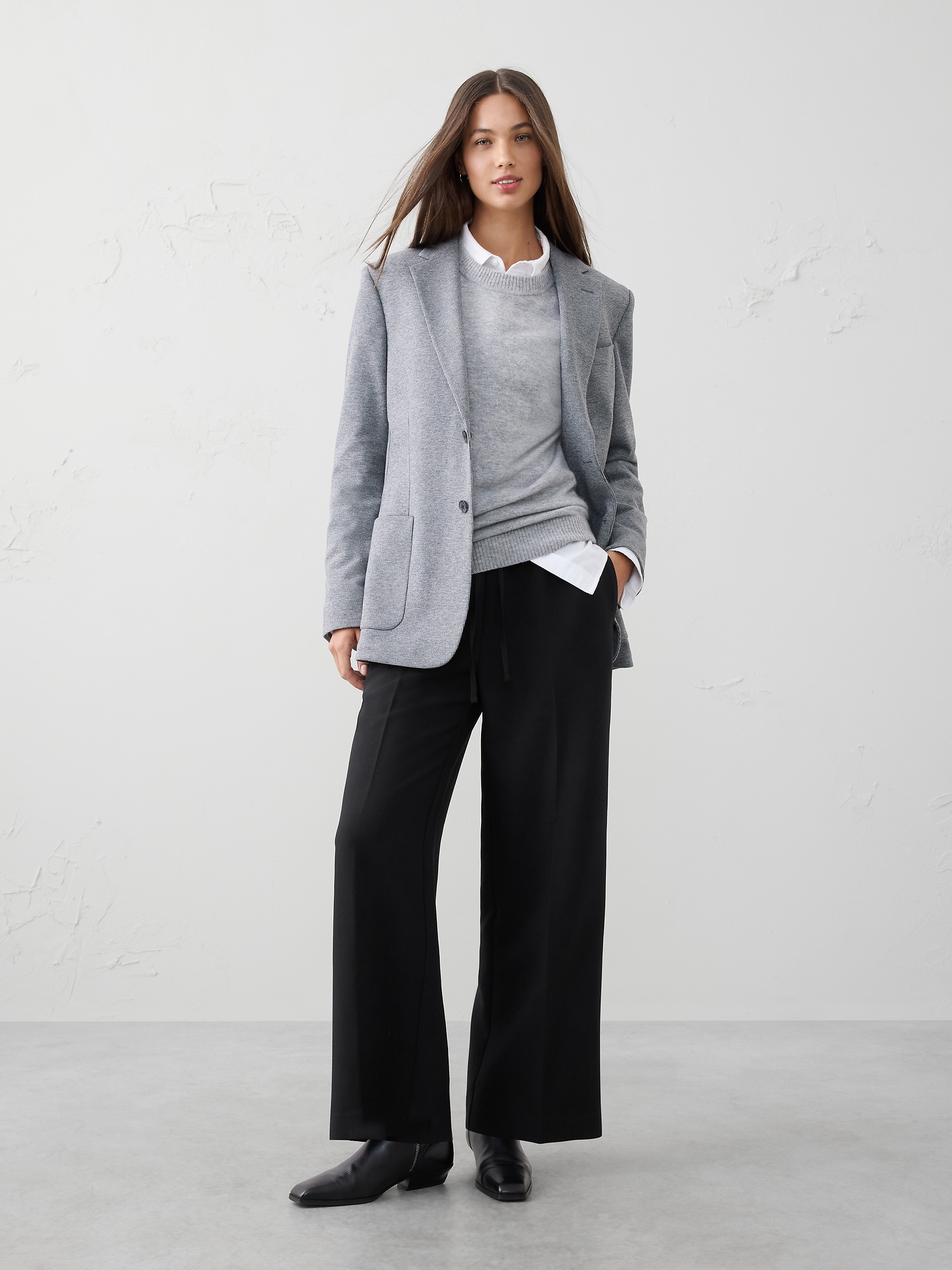Image number 1 showing, Straight Mid-Rise Pull-On Pant