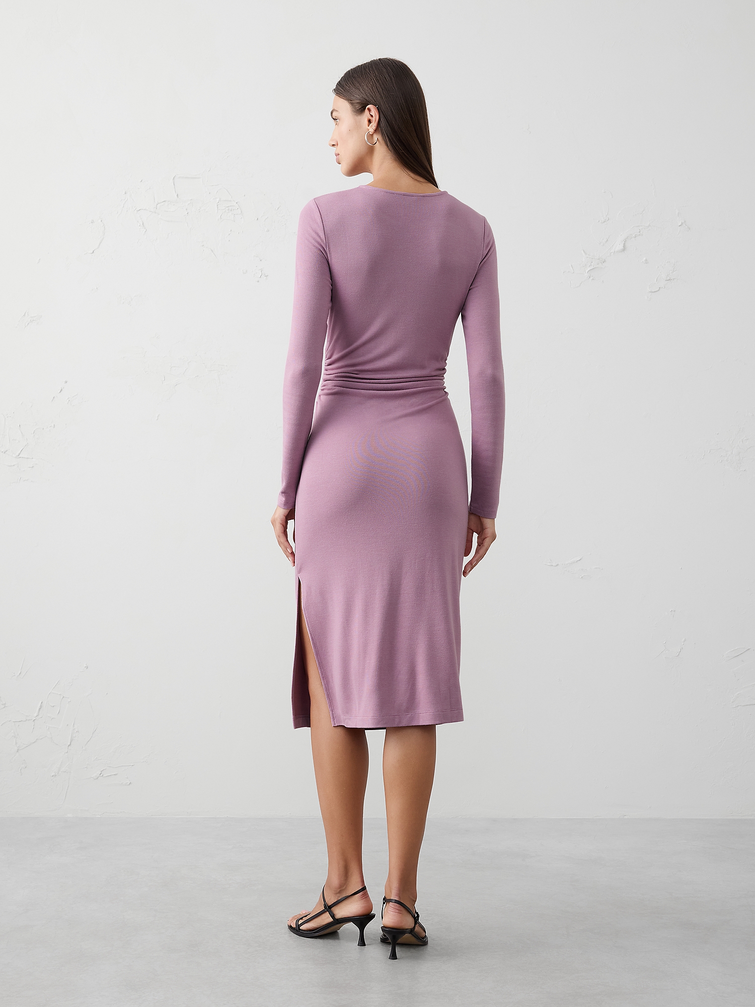 Image number 2 showing, Soft Luxe Shirred-Side Midi Dress