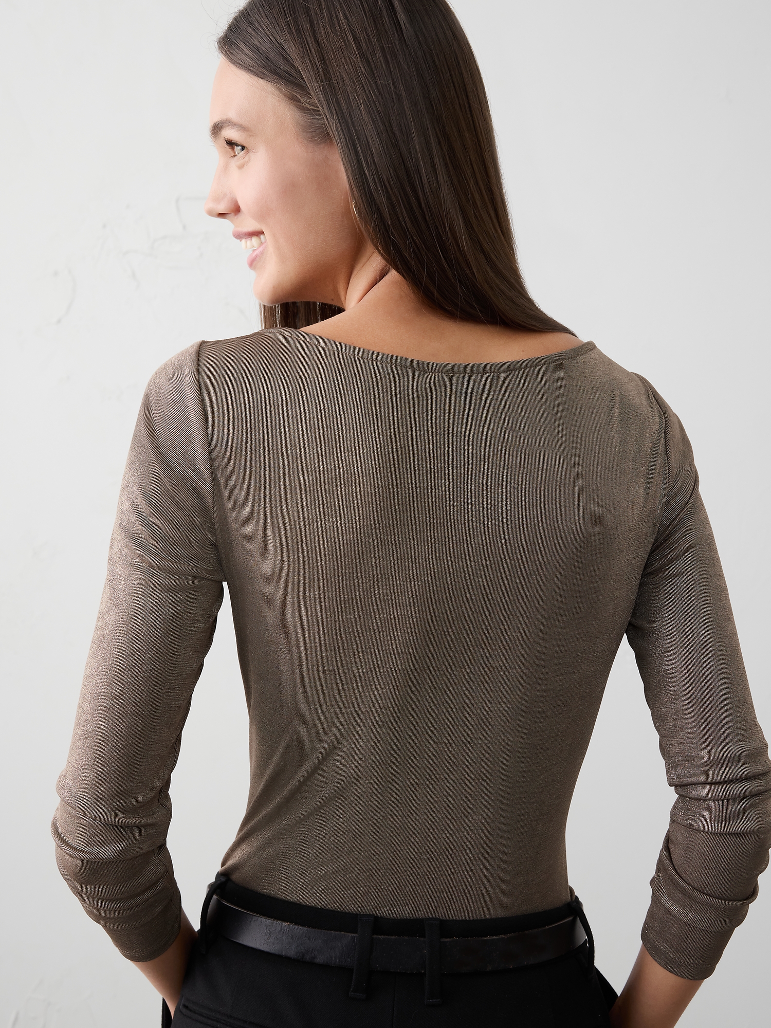 Image number 2 showing, Foiled Ribbed Top