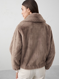 Faux Fur Short Jacket | Banana Republic Factory