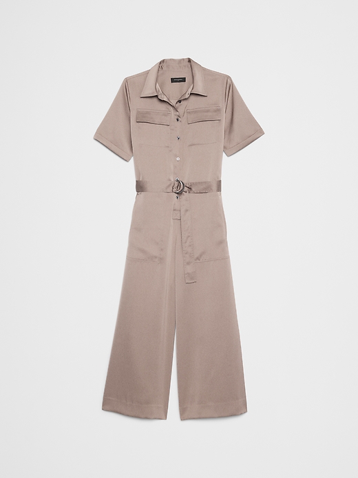 Satin Utility Jumpsuit | Banana Republic Factory