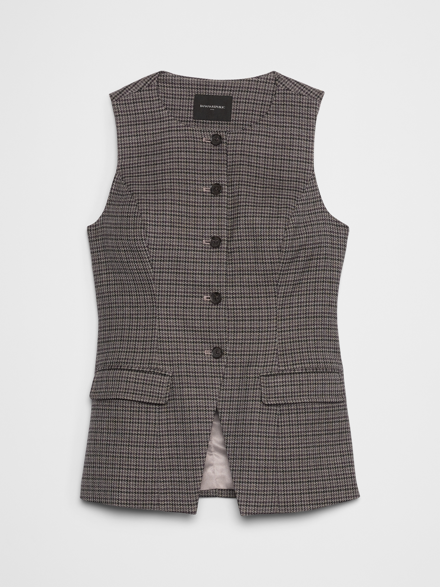 Image number 4 showing, Houndstooth Long Vest