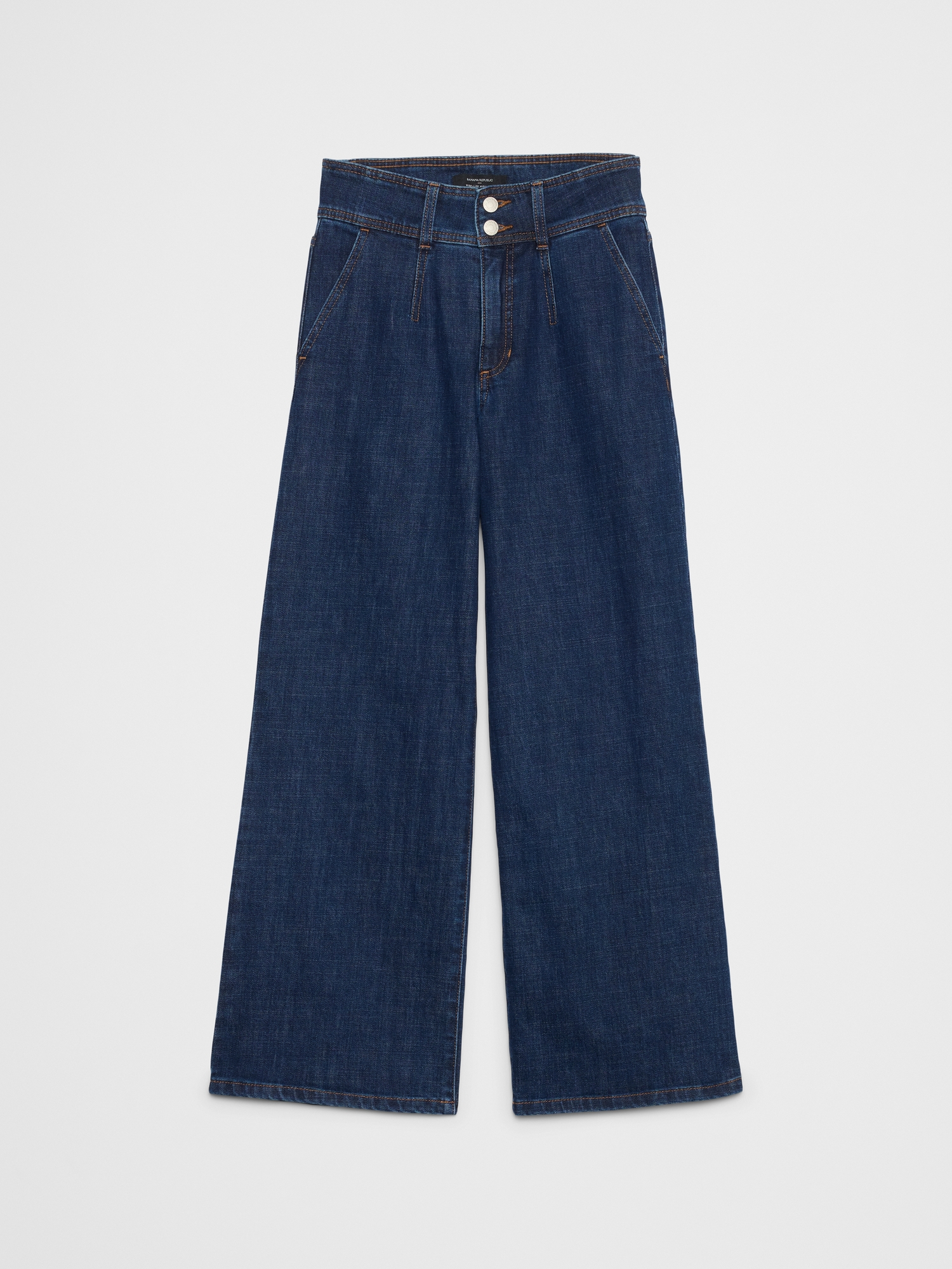 Image number 7 showing, Wide-Leg High-Rise Darted Trouser Jean
