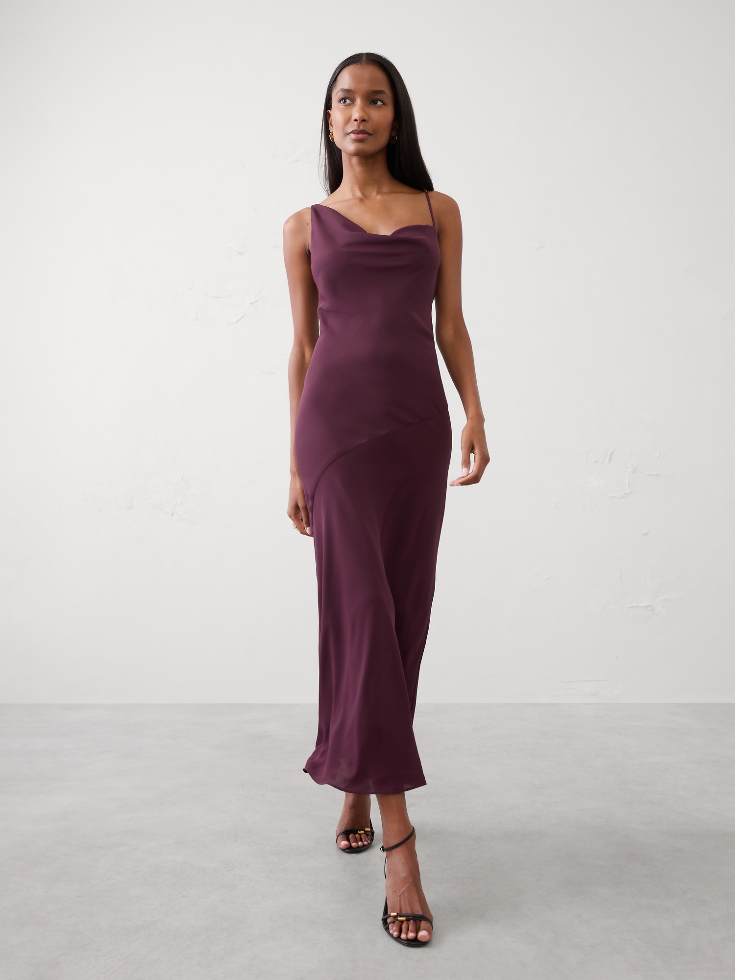 Bias Maxi Dress - Vino Rosso