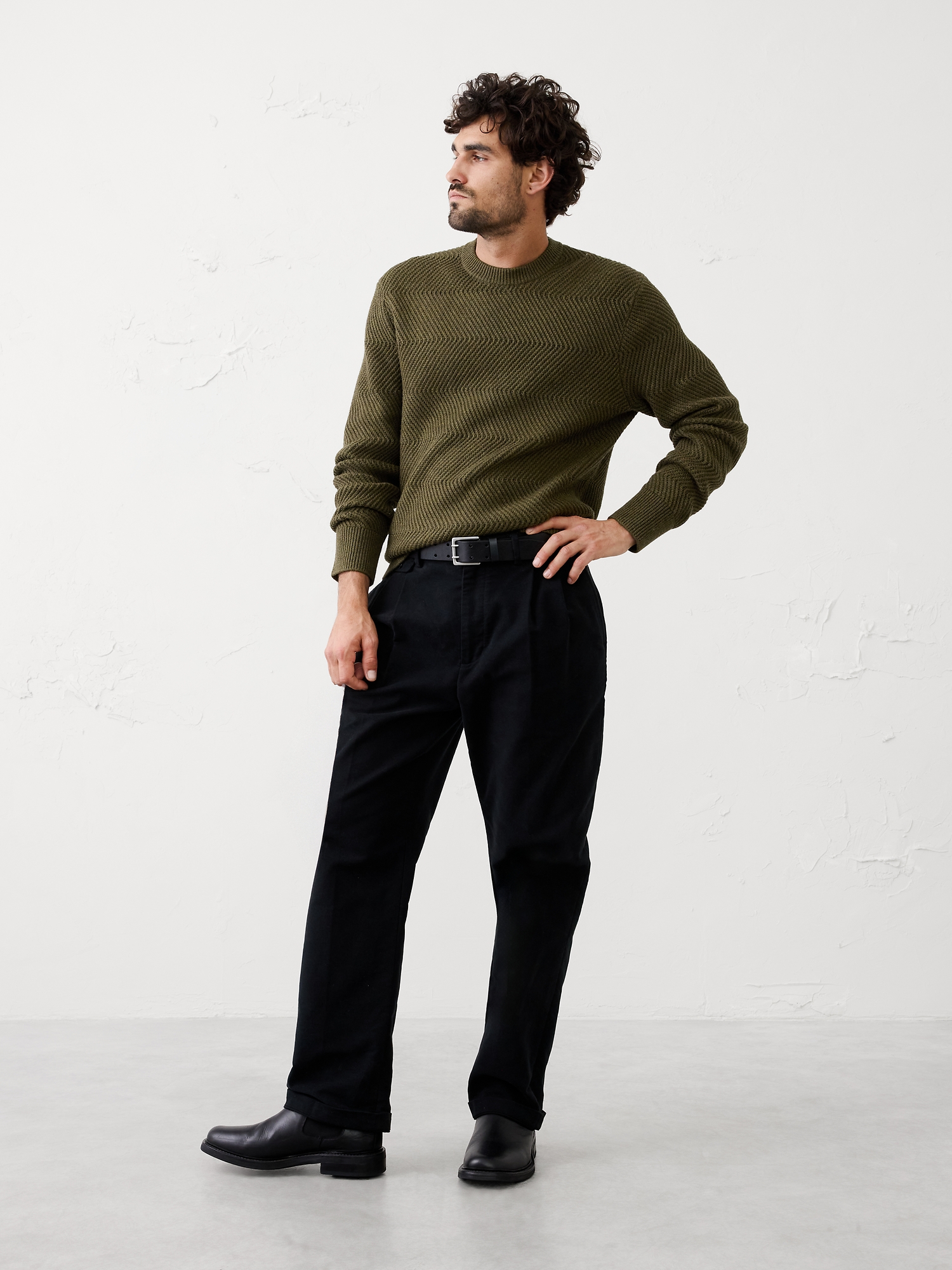 Zigzag Textured Sweater