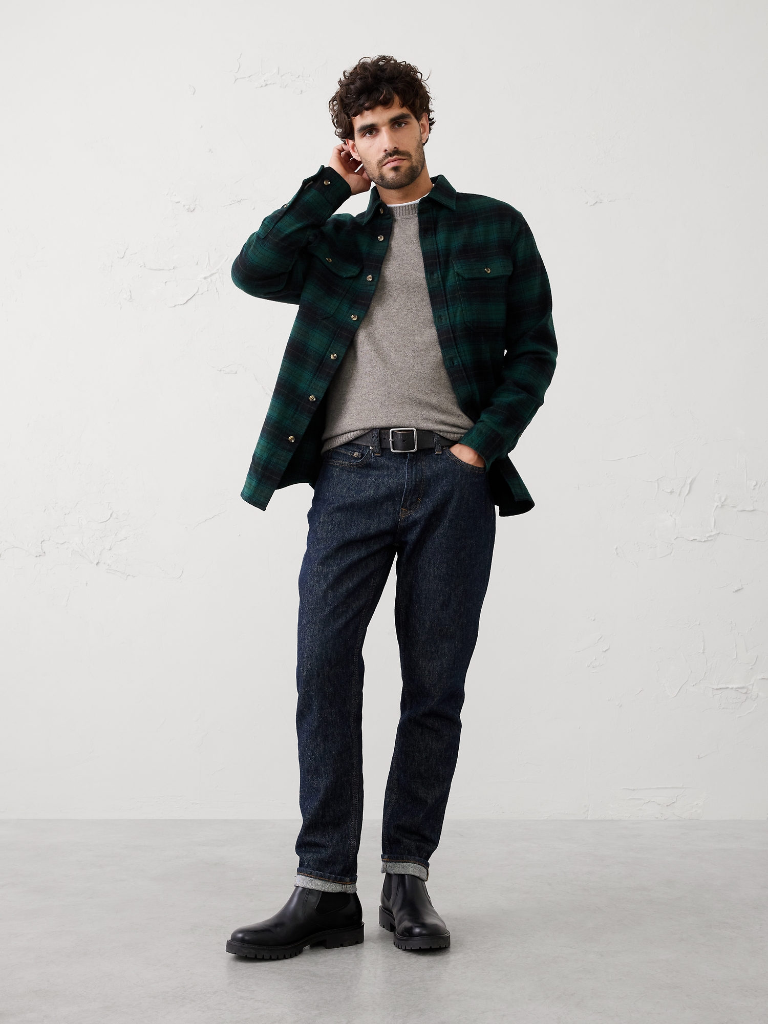 Standard-Fit Heavyweight Flannel Shirt
