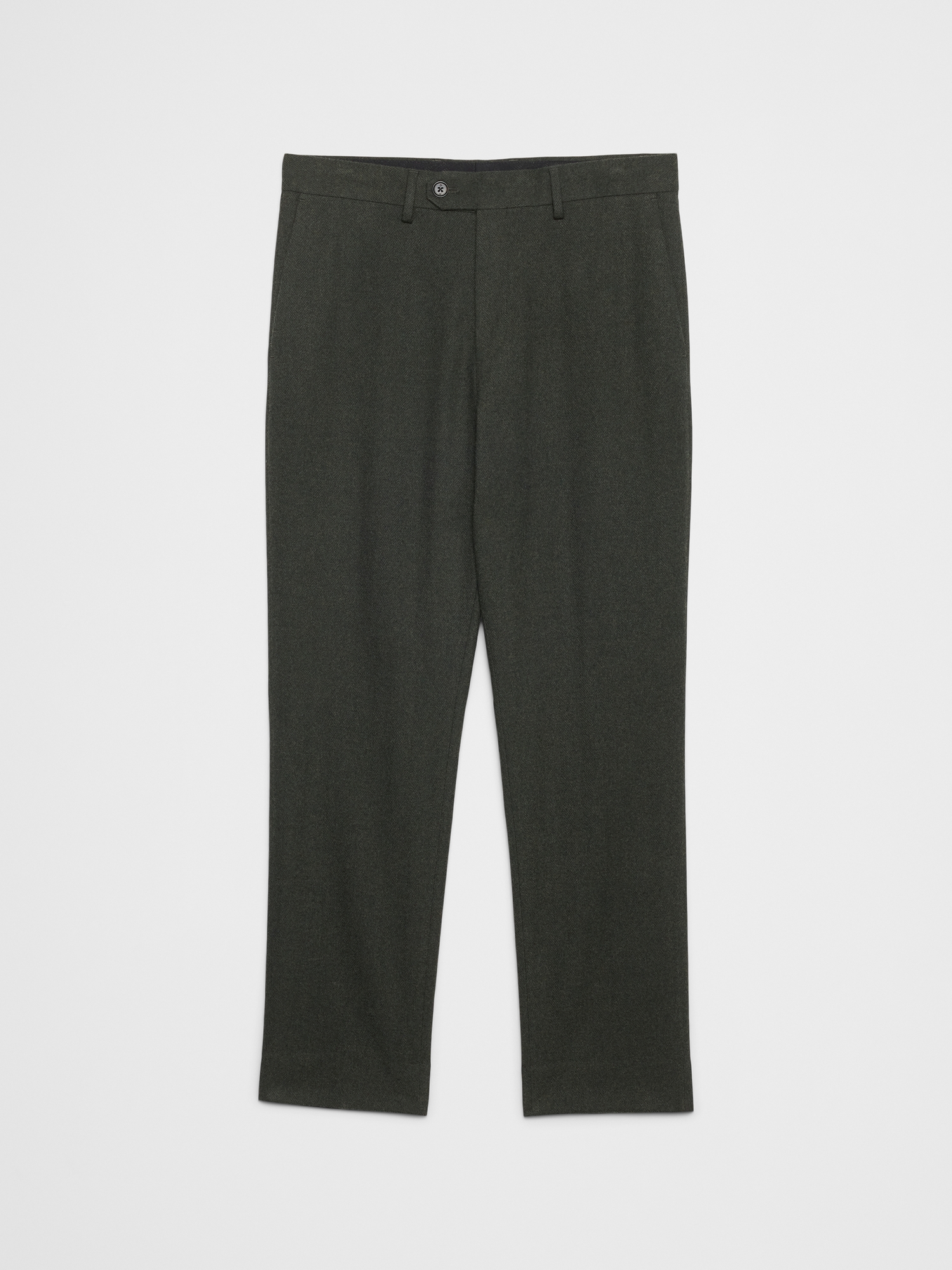 Image number 4 showing, Tailored-Fit Flannel Herringbone Suit Trouser