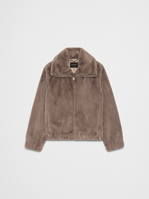 Faux Fur Short Jacket | Banana Republic Factory