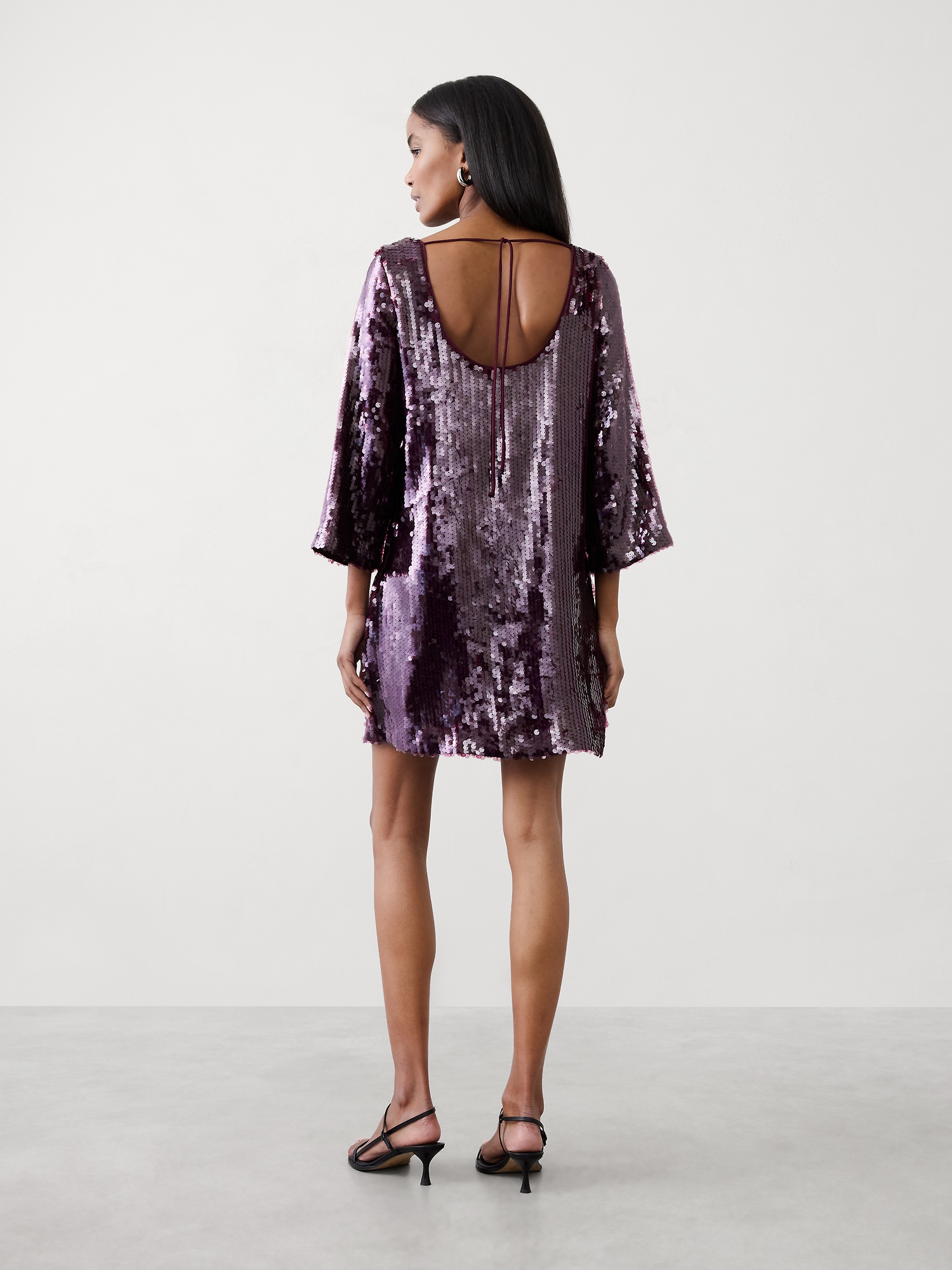 Image number 2 showing, Sequin Open-Back Mini Fit-and-Flare Dress
