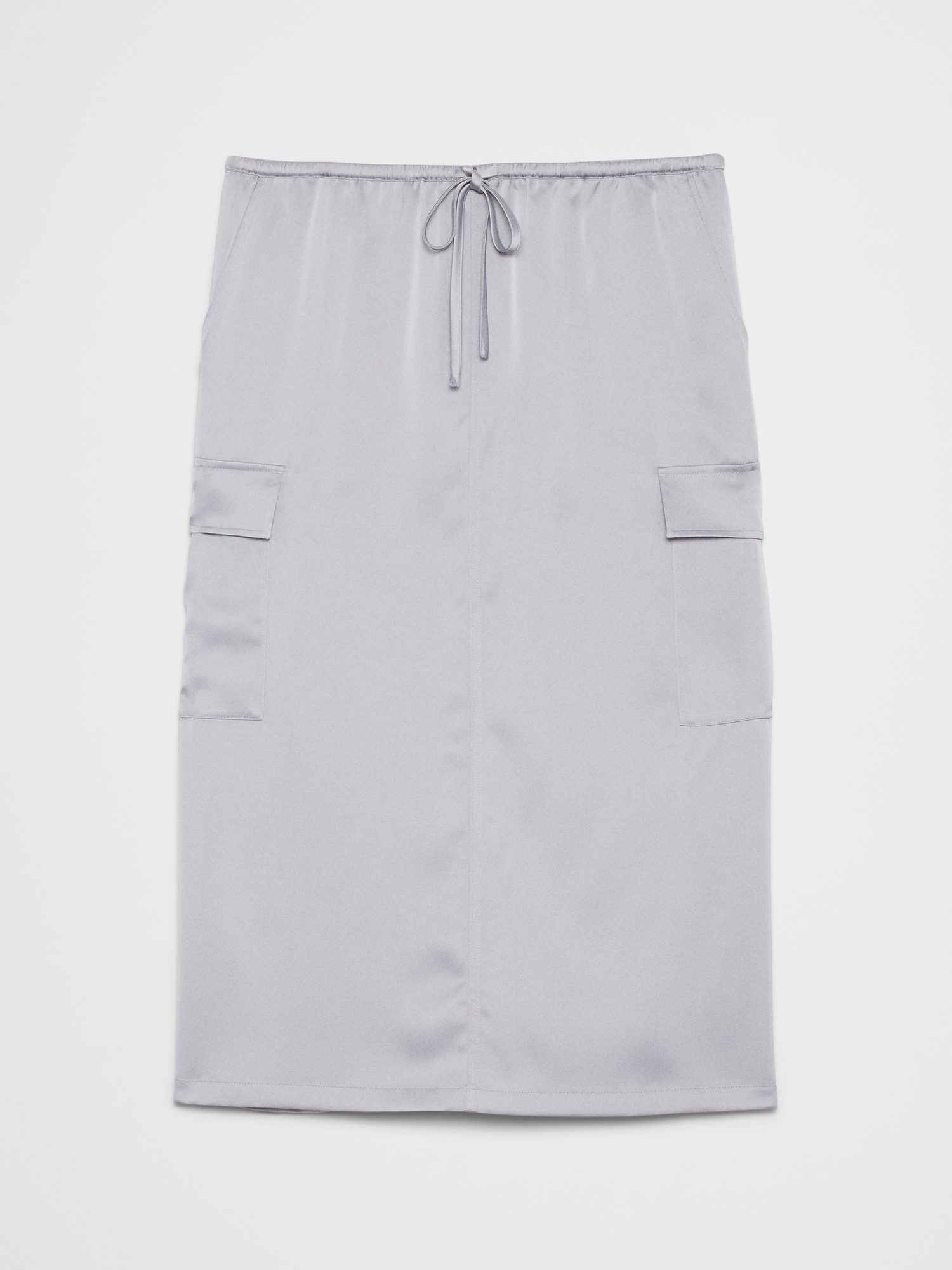 Image number 4 showing, Satin Cargo Midi Skirt