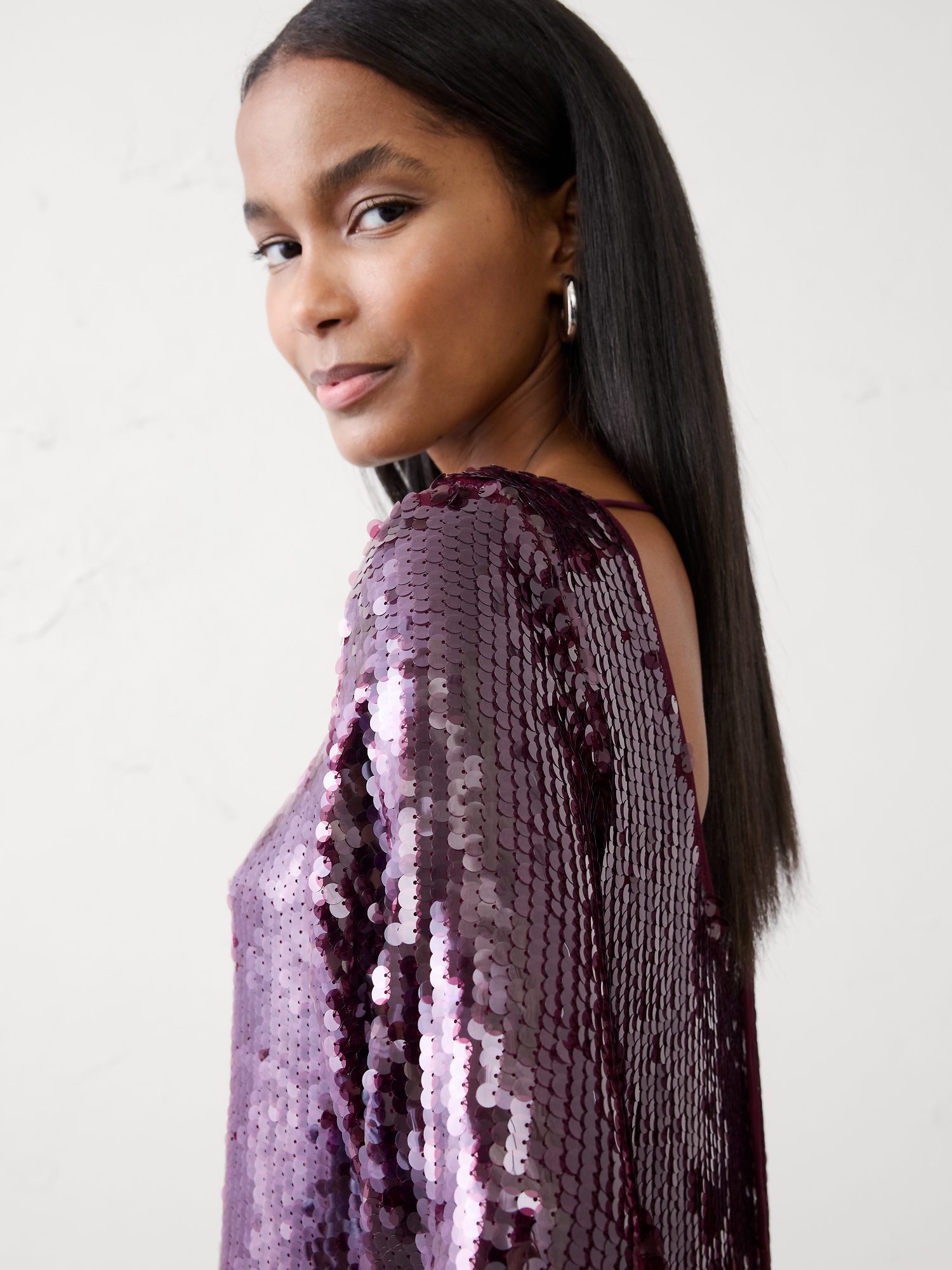 Image number 3 showing, Sequin Open-Back Mini Fit-and-Flare Dress