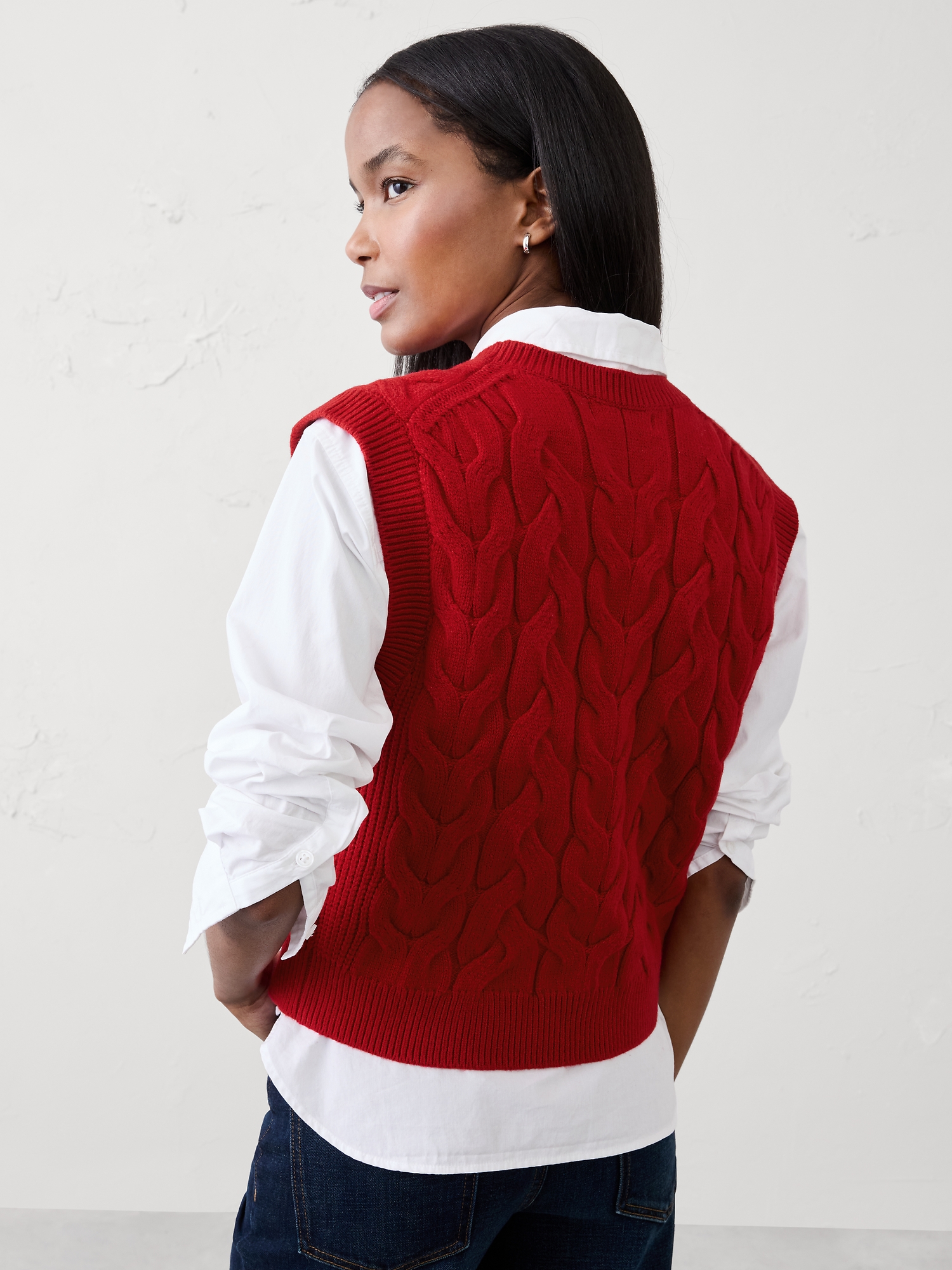 Image number 2 showing, Cable Sweater Vest