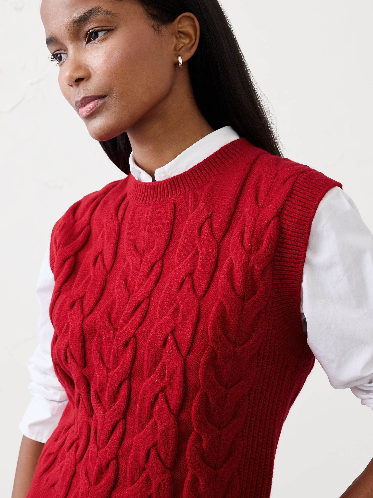 Image number 3 showing, Cable Sweater Vest