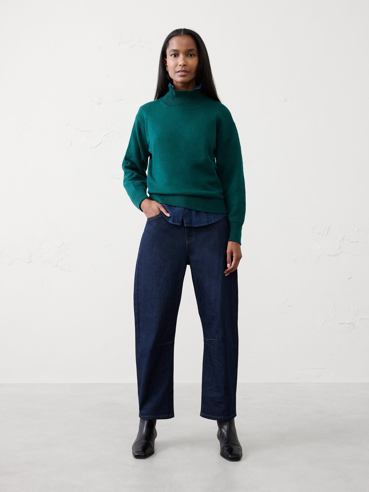 Barrel Mid-Rise Jean - Rinse