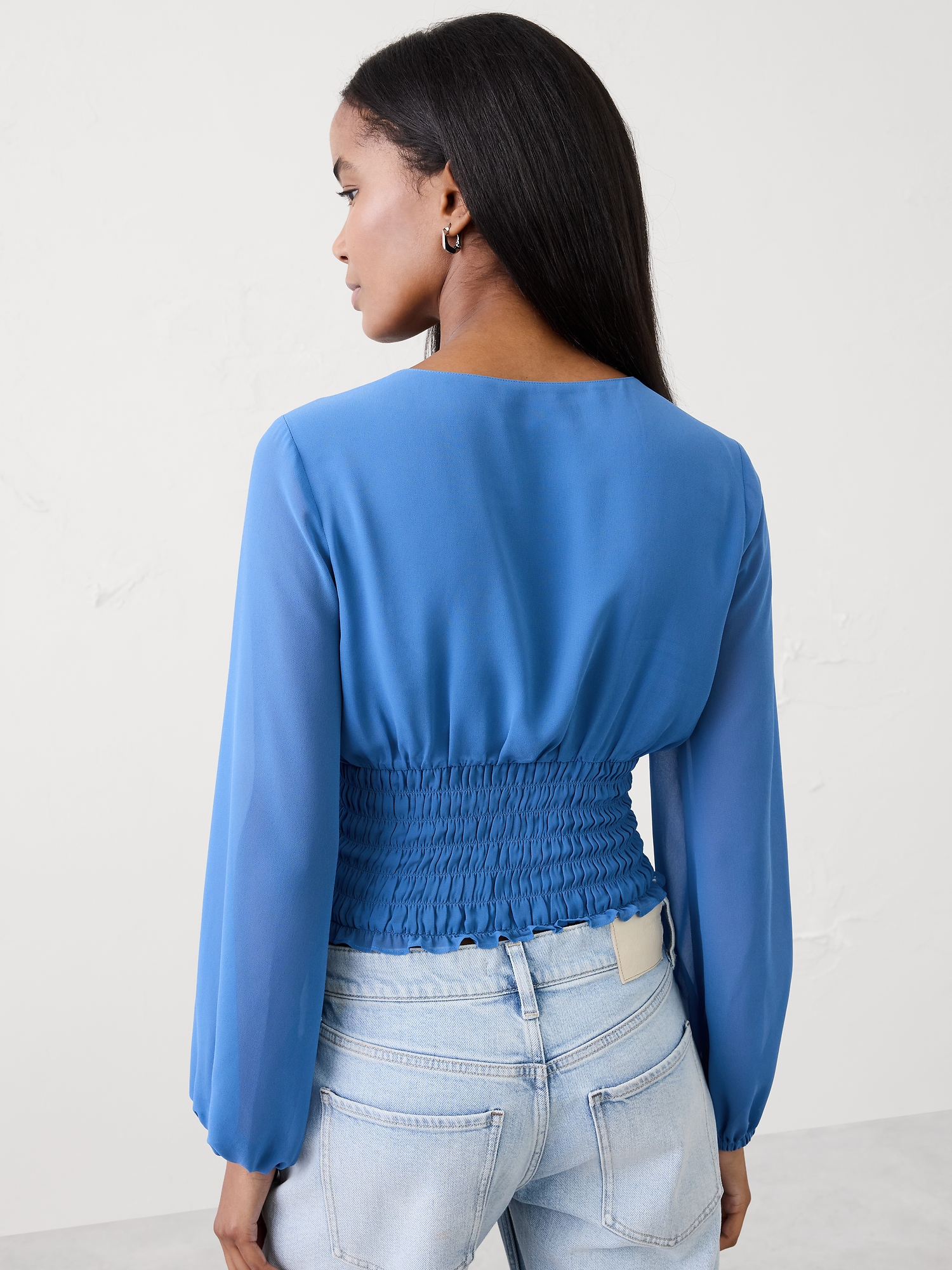 Image number 2 showing, Ruched V-Neck Top