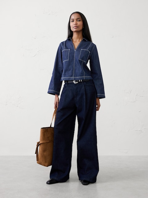 Chambray Popover Top