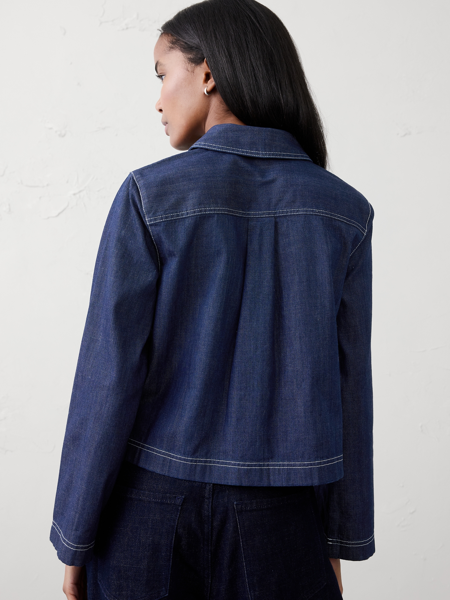 Image number 2 showing, Chambray Popover Top