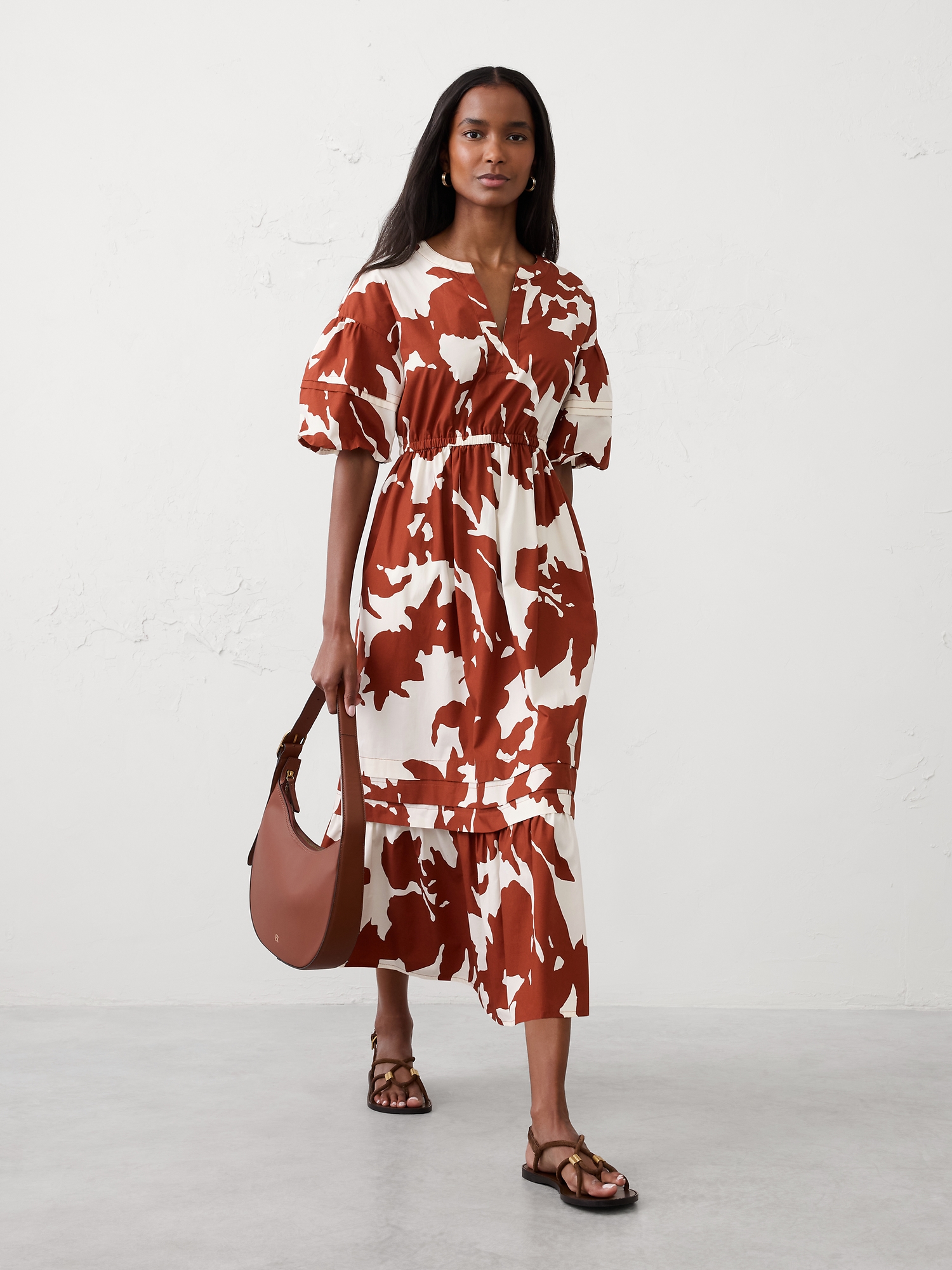 Tiered Midi Dress