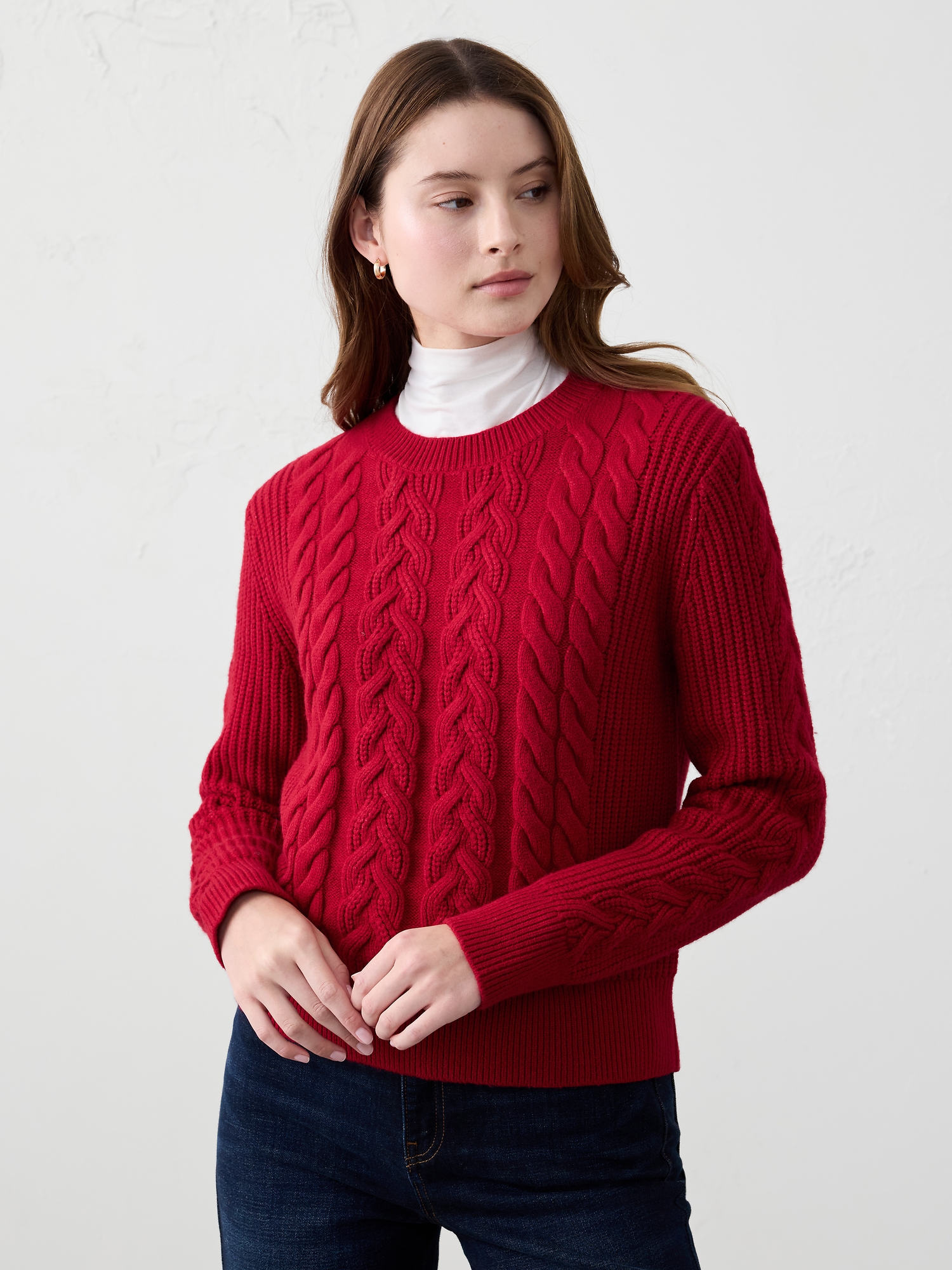 Cable Pullover Sweater - Red Chakra