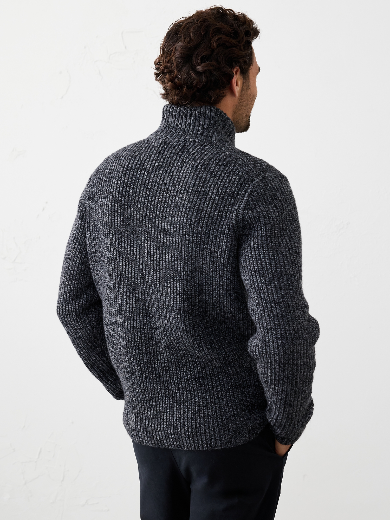 Image number 5 showing, Marled Wrap-Neck Sweater