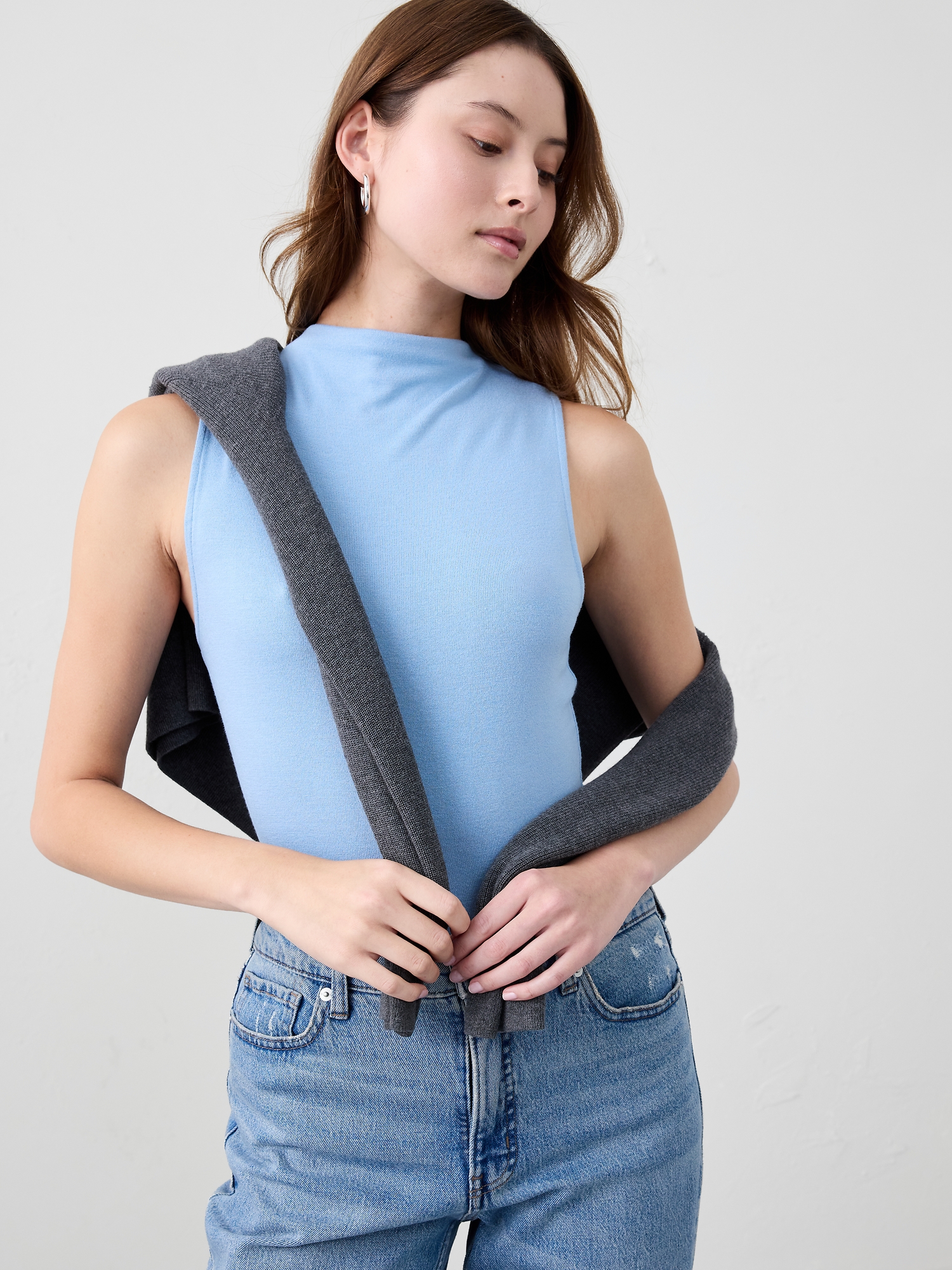 Image number 1 showing, Soft Luxe Mock-Neck Top