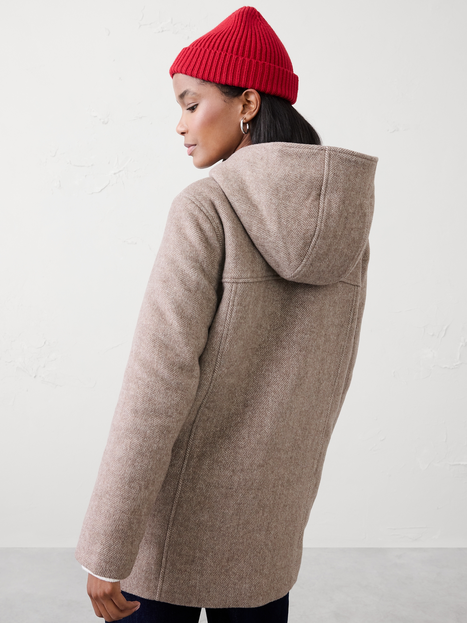 Image number 2 showing, Melton Hooded Jacket