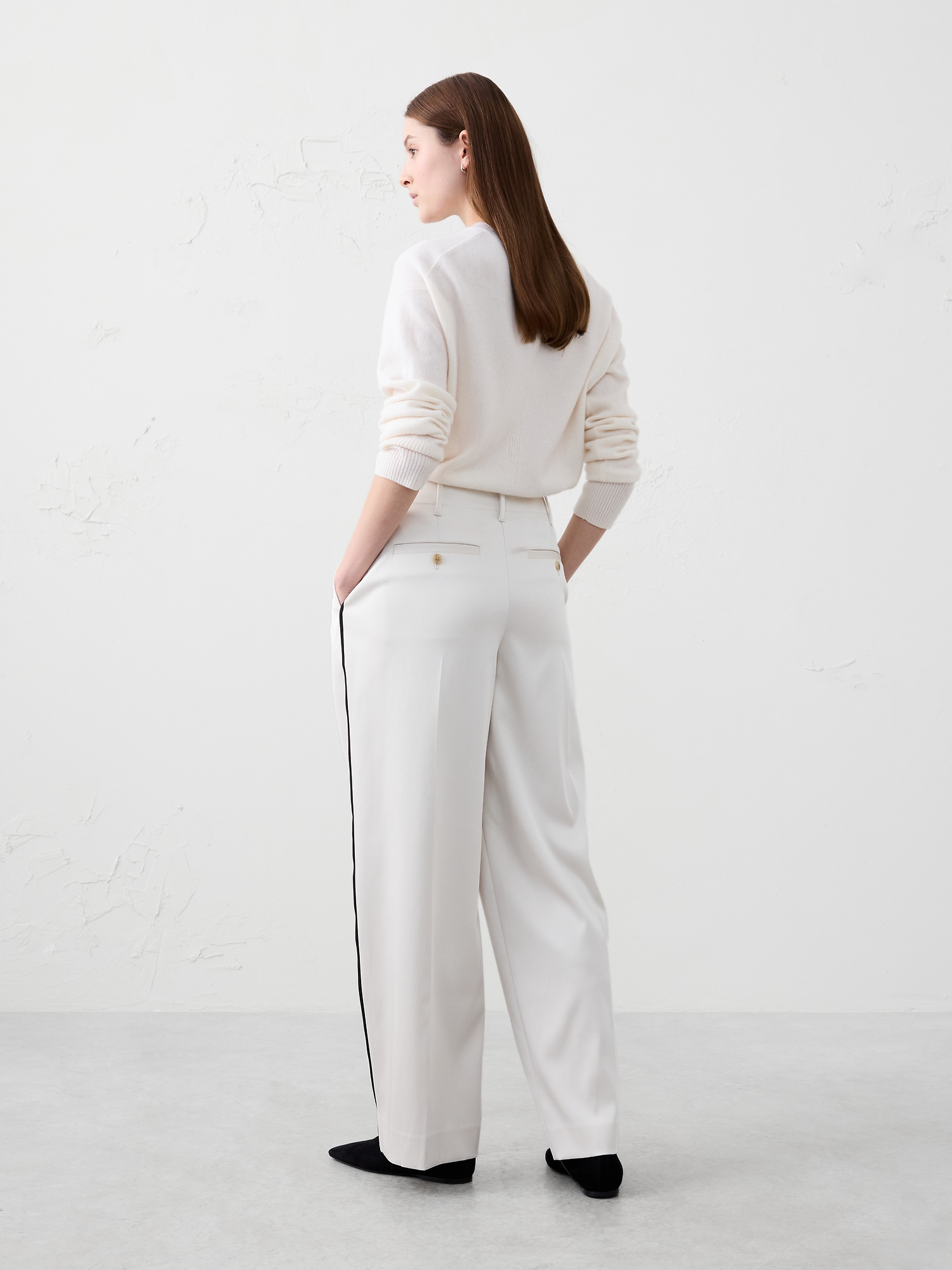 Image number 2 showing, Straight Ultra High-Rise Satin Trouser