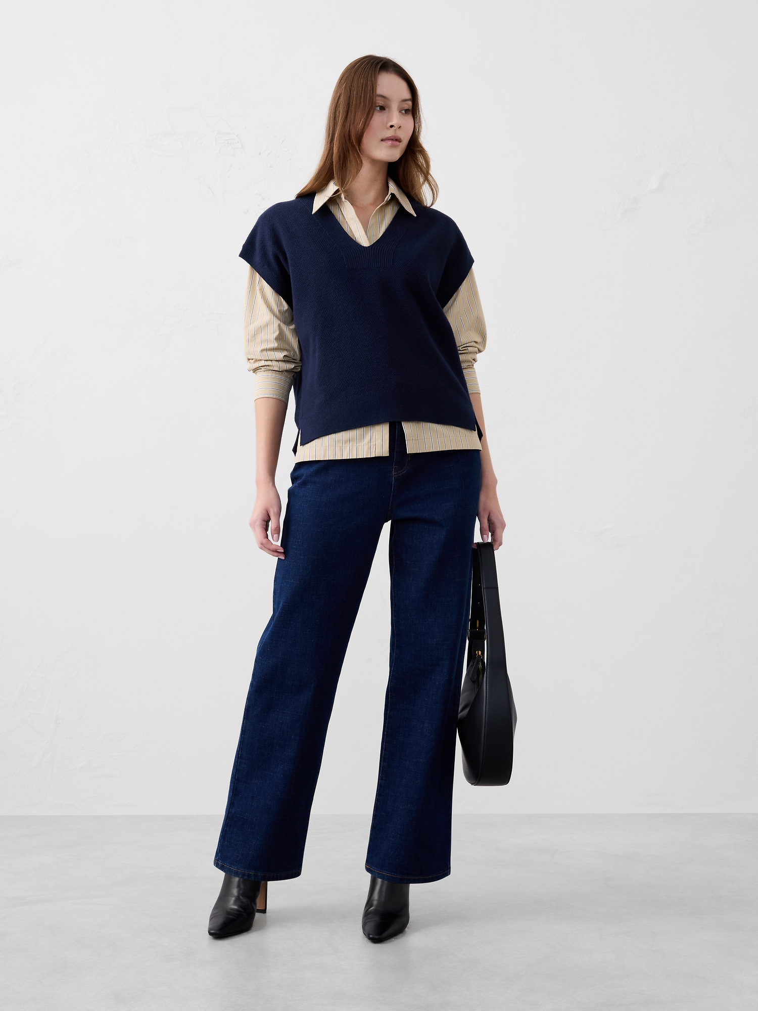 Image number 1 showing, Textured V-Neck Sweater Vest