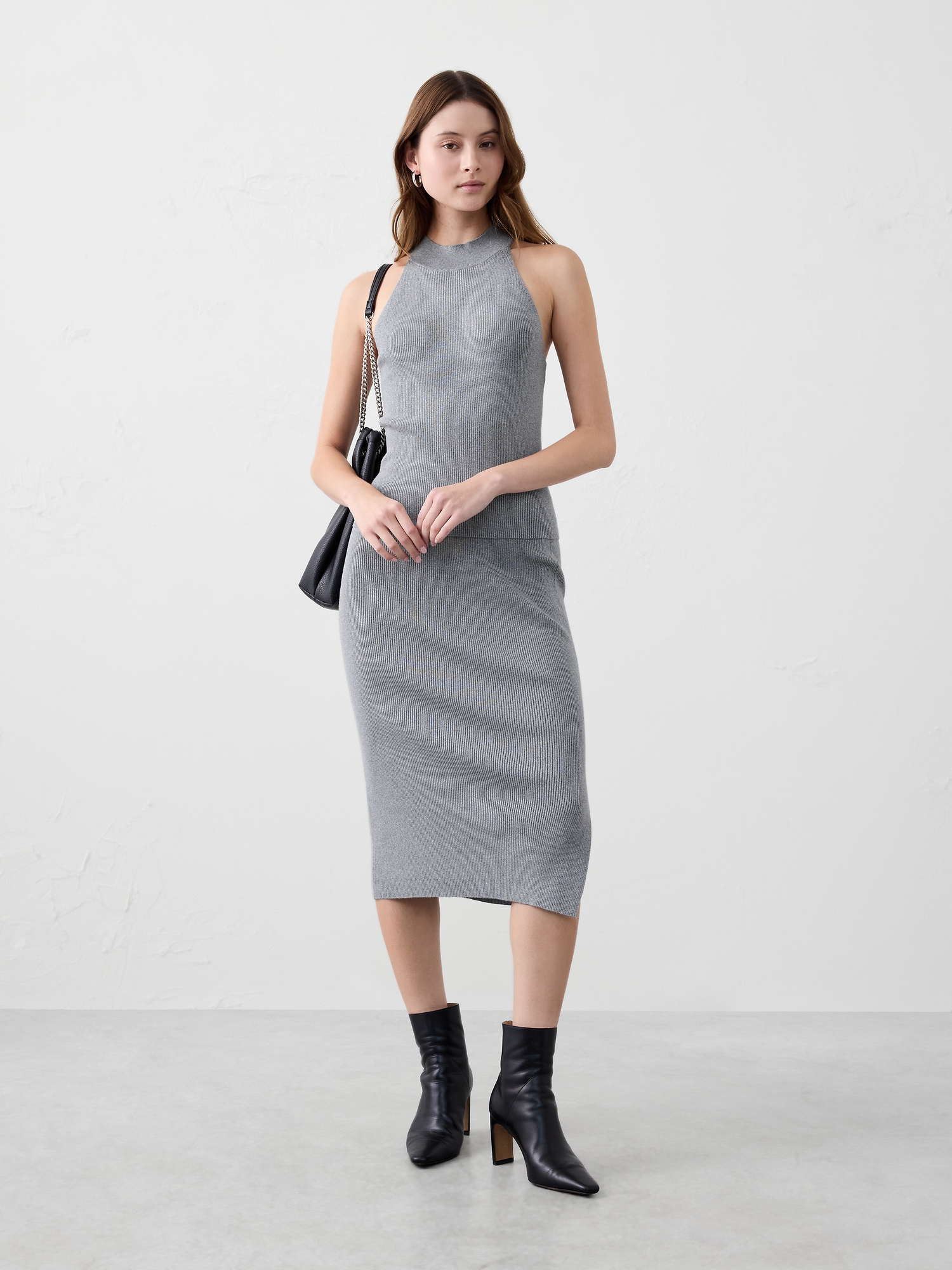 Lurex Halter Sweater Tank