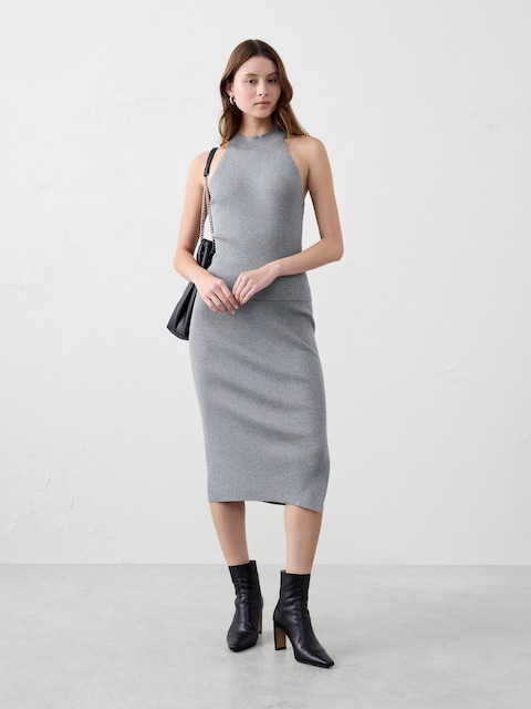 Lurex Halter Sweater Tank