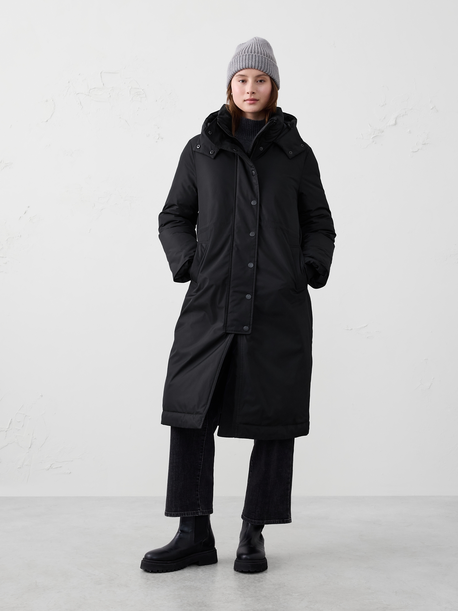 Manteau long rembourré