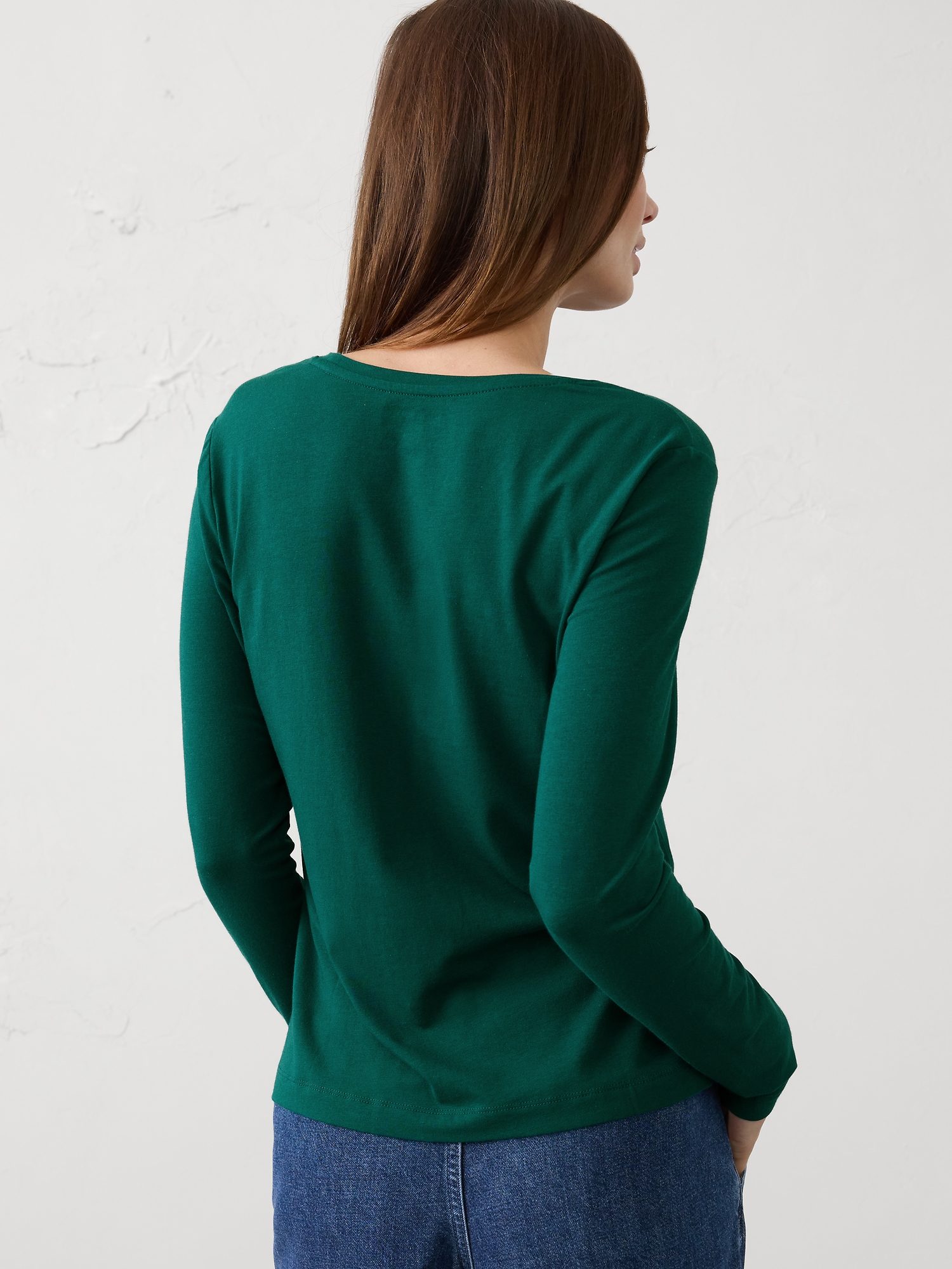 Image number 8 showing, Timeless Long-Sleeve Crew-Neck T-Shirt