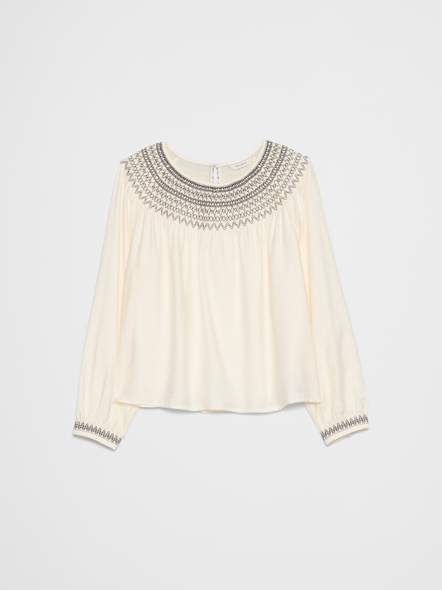 Image number 4 showing, Embroidered-Neck Top