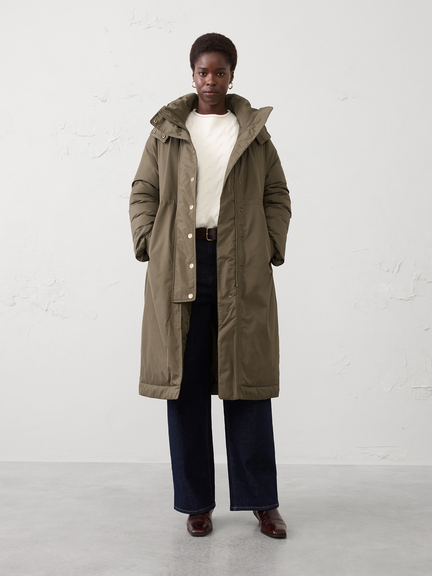 Image number 1 showing, Long Puffer Coat