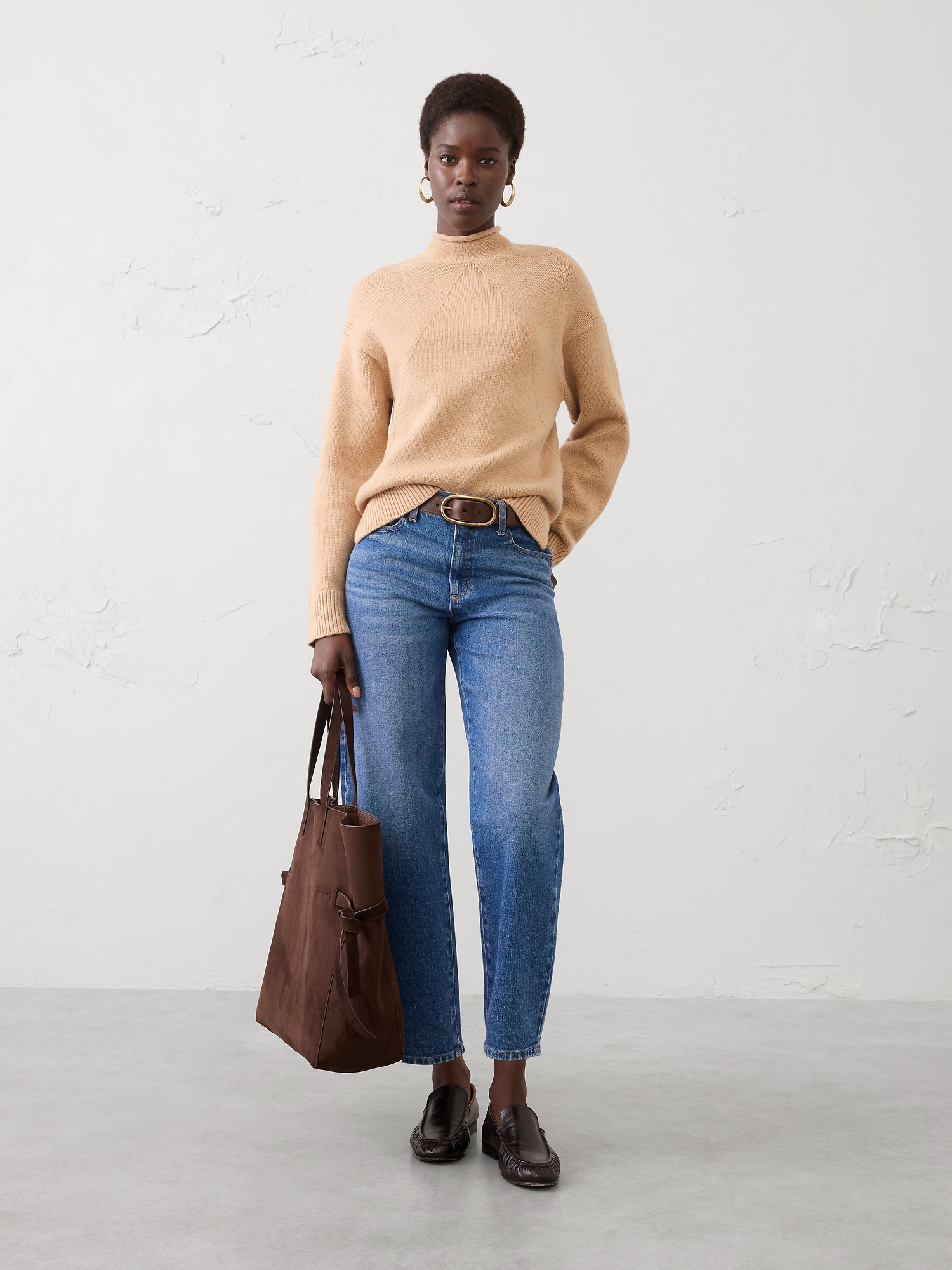Chandail à col roulé d’une douceur parfaite - Beige