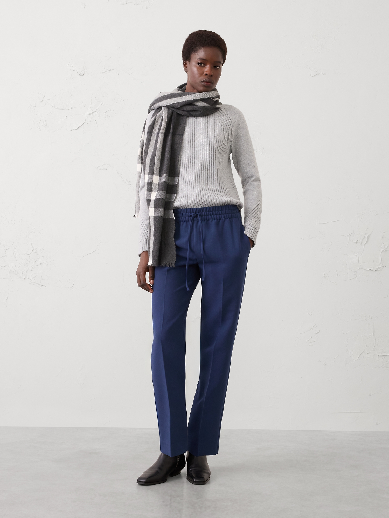 Tapered High-Rise Pull-On Pant - Sailor Navy